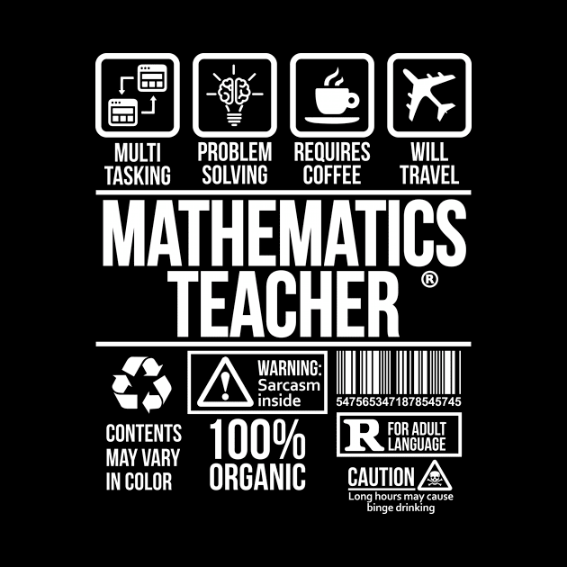 Mathematics teacher T-shirt | Job Profession | #DW by DynamiteWear