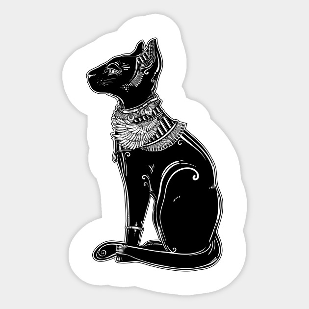 Bastet The Cat Goddess Ancient Egypt Sticker Teepublic