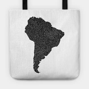 South America Map and Pattern Tote