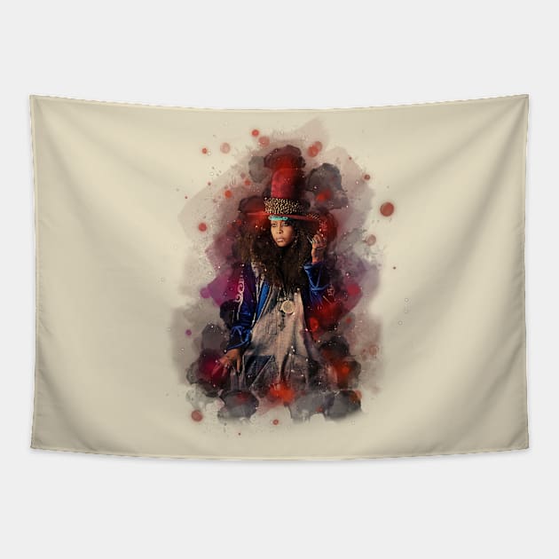 Erykah Badu Modern Art Tapestry by Stacy Peters Art