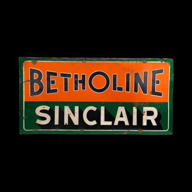 Betholine motor fuel vintage distressed sign by Hit the Road Designs