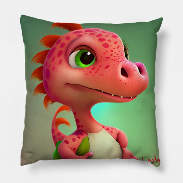 Baby Dinosaur Dino Bambino - Layla Pillow by KOTOdesign