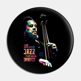 jazz bassist quote wpap pop art Pin