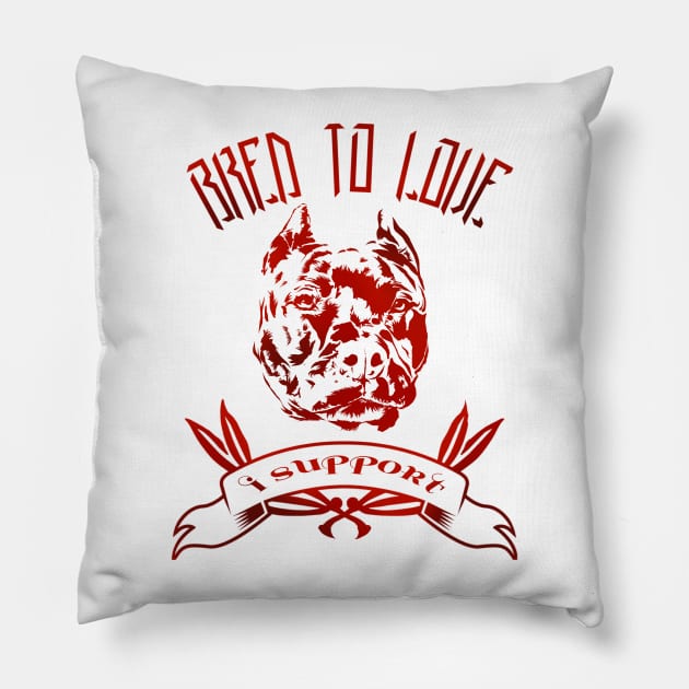 Bred To Love - Red Pillow by Danispolez_illustrations