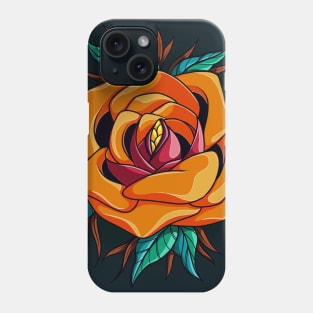 Orange rose Phone Case