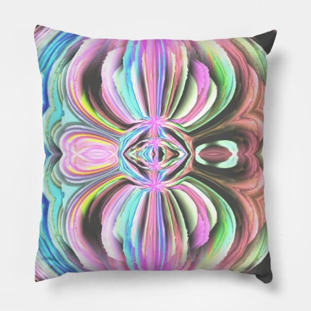 3D Cute Rainbow Girly Wallpaper Pillow by Moon Art