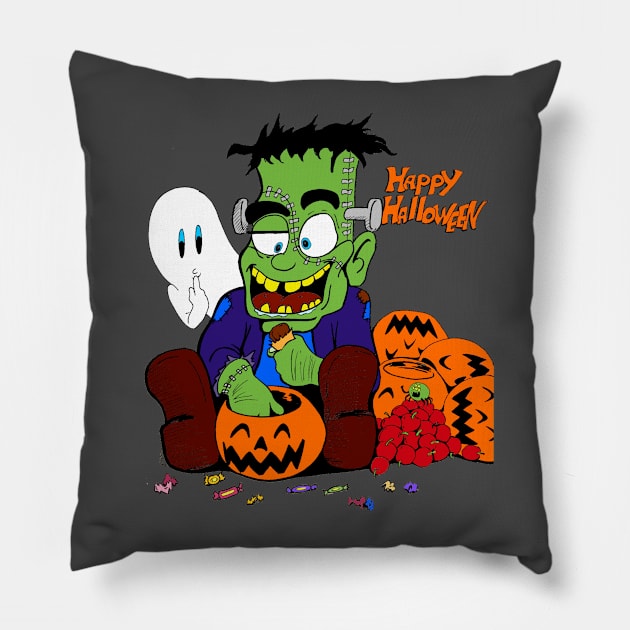 Candy, candy, candy Pillow by Ferrell