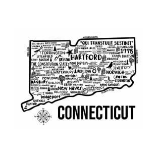 Connecticut Map T-Shirt