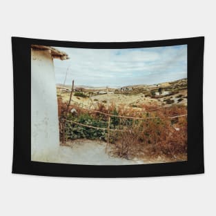 Rustic House in Dry Moroccan Countryside Tapestry