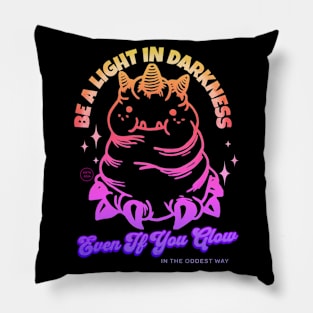 Be A Light In Darkness Cute Monster Pillow