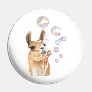 llama bubble Pin