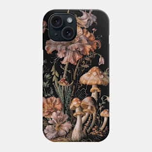 Cottagecore flowers and mushrooms Phone Case