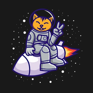 Cat On A Rocket T-Shirt
