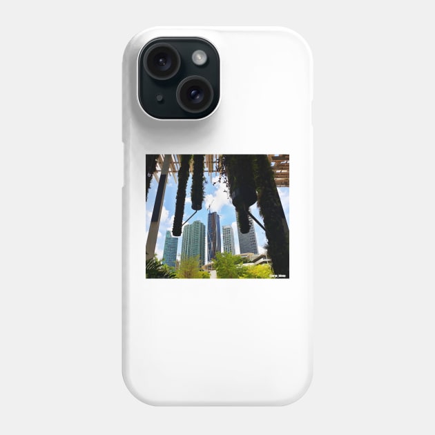 gardens in miami city the landscape of buildings Phone Case by jorge_lebeau