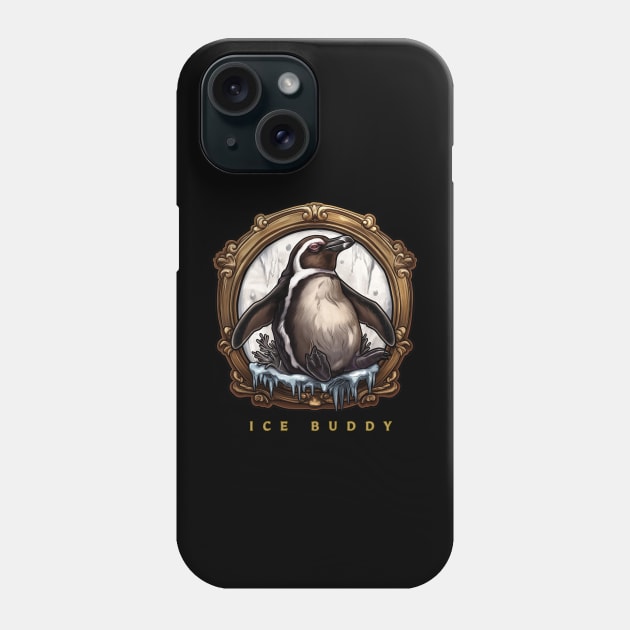 Penguin "Ice Buddy" , Penguin Gift , Penguin Lover , Penguin Cartoon Phone Case by Mary_Momerwids