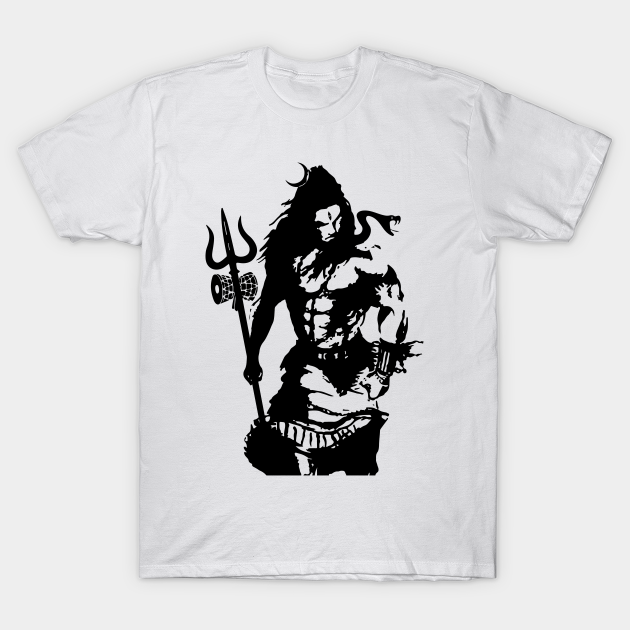 Discover Lord Shiva Art Angry Trishul T-shirt - Shiva - T-Shirt