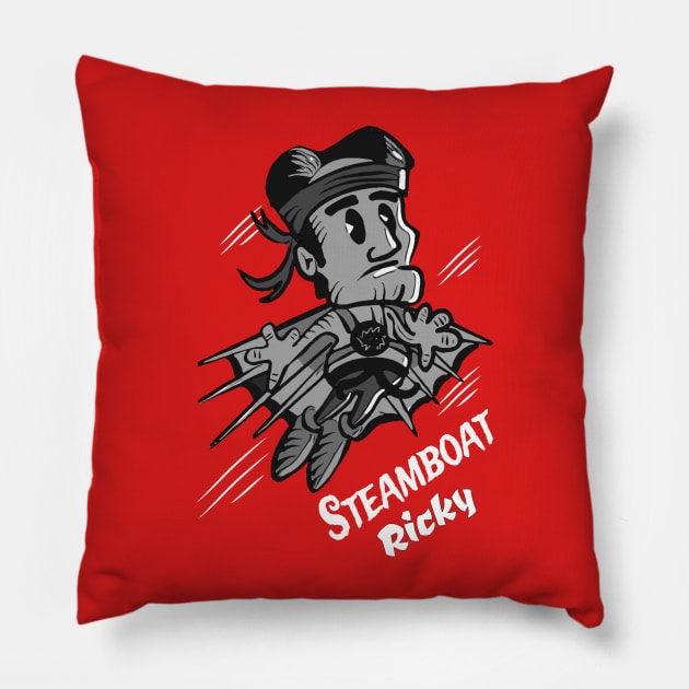 Steamboat Ricky Pillow by Ace13creations