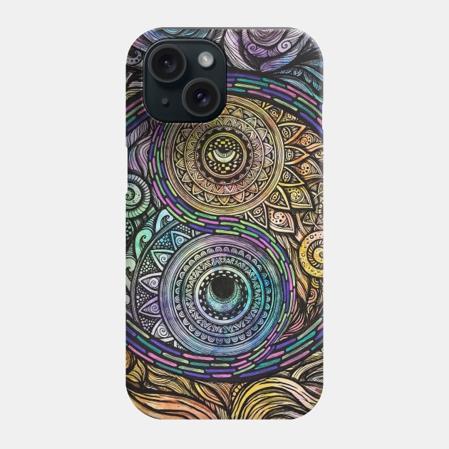 Trippy Yin yang mandala Phone Case by asiancoffeegirl