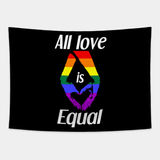 All Love is Equal Holding Hands Gay Tapestry