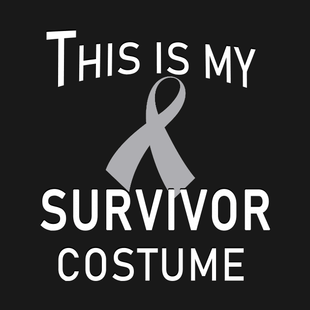 Brain Cancer Grey Ribbon Survivor Halloween Costume by Scarebaby