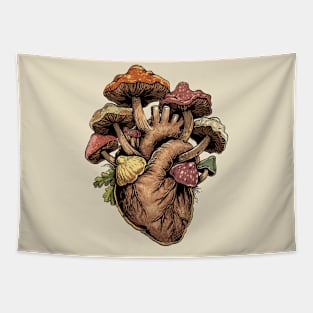 Mushroom Heart Tapestry