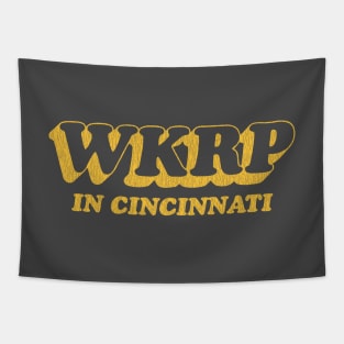 WKRP in Cincinnati Vintage Yellow v2 Tapestry