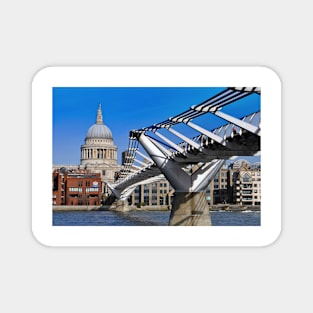 St Paul's Cathedral London Millennium Bridge Magnet