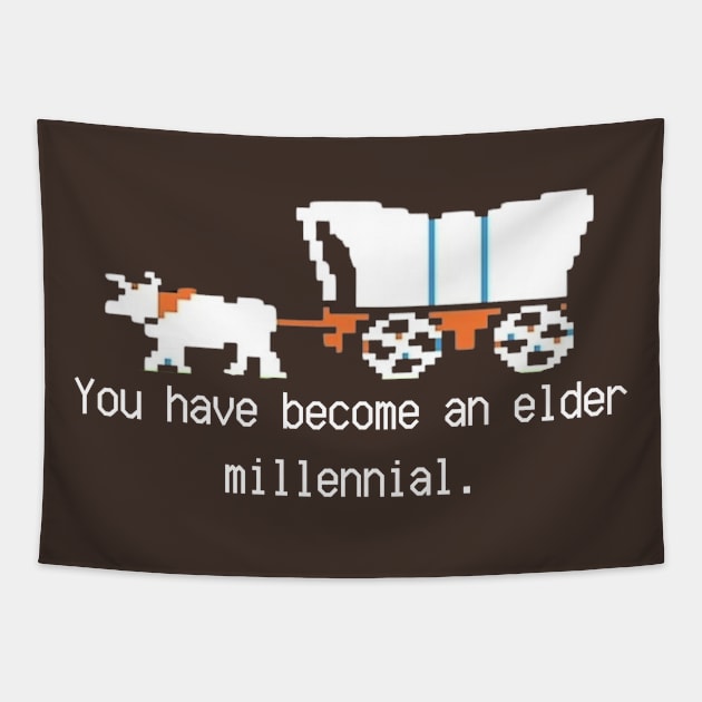 Elder Millennial Tapestry by capesandrollerskates 