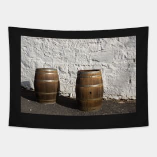 Two old wine barrels. Tapestry