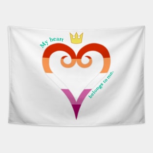 Lesbian Pride Heart Tapestry