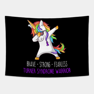 Turner Syndrome Tapestry - Brave Strong Fearless Turner Syndrome Support Turner Syndrome Awareness Gifts by ThePassion99