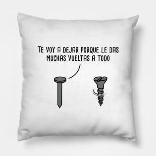 Muchas Vueltas Spanish Pun Pillow