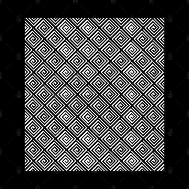 Black and white seamless pattern design by Spinkly