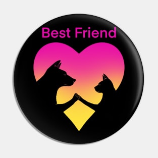 Dog and cat best friend love Pin