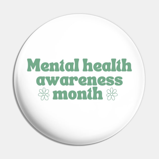 Mental health awareness month green design Pin by Holly-berry-art