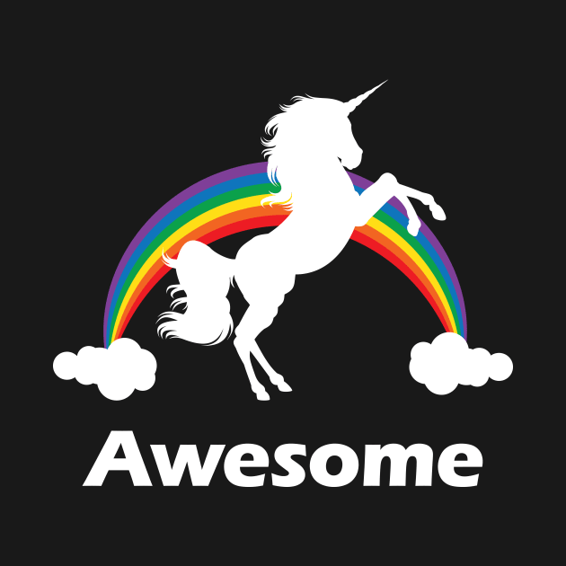 Awesome Rainbow Unicorn Design by Nonstop Shirts