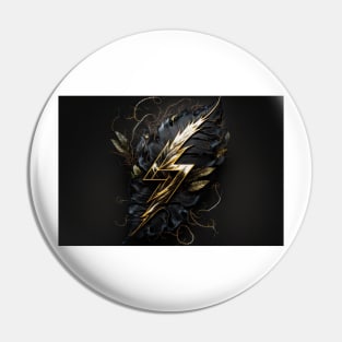 Black and Gold lightning Pin