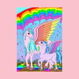 Rainbow rain pegasus T-Shirt