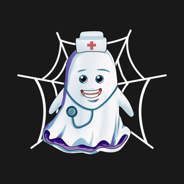 Nurse Ghost Stethoscope Halloween Costume by TheTeeBee