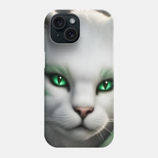 Fantasy Cat green Phone Case