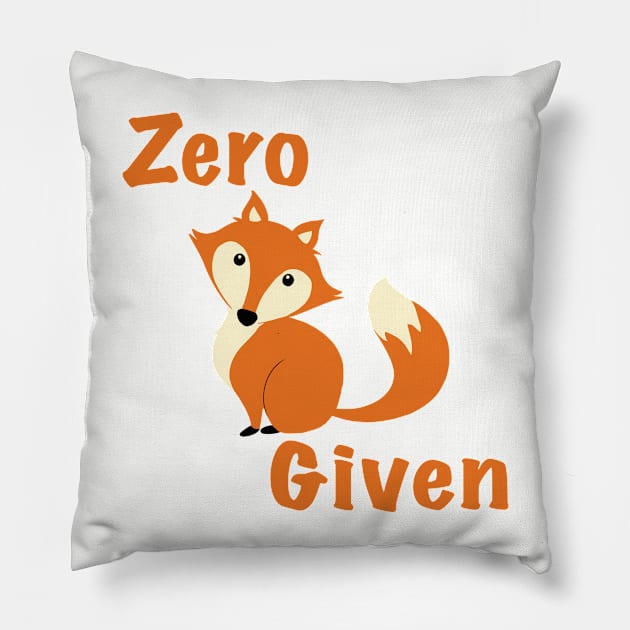 Zero Fox Given Pillow by CreativeByDesign