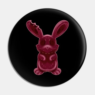 A Chocolate Easter Bunny Whose Ear Was Bitten On. Easter Pin