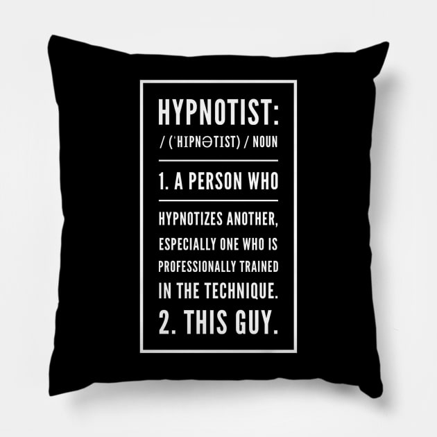 Funny Hypnotist Definition Text Quote Pillow by TOXiK TWINS