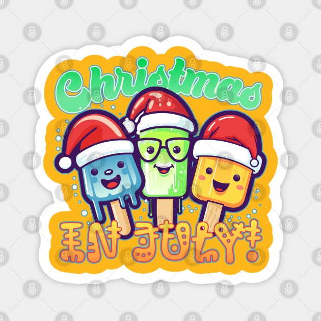 Christmas in July Chibi Popsicles Magnet by DanielLiamGill