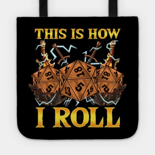 This Is How I Roll RPG Tabletop Gaming Dice Pun Tote