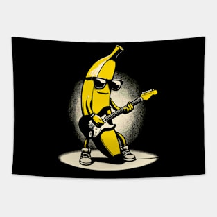 Banana Guitar Rock Music Concert Band Novelty Funny Banana Tapestry