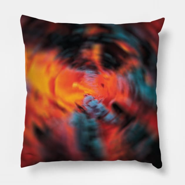 Fire Blur Abstract (Elemental Series) Pillow by Jellyprasetyo