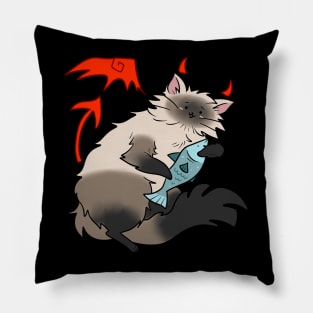 Red Devil Siamese Kitty Pillow