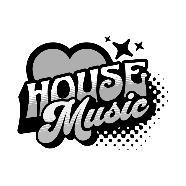 HOUSE MUSIC  - Y2K Retro Heart (Grey) by DISCOTHREADZ 