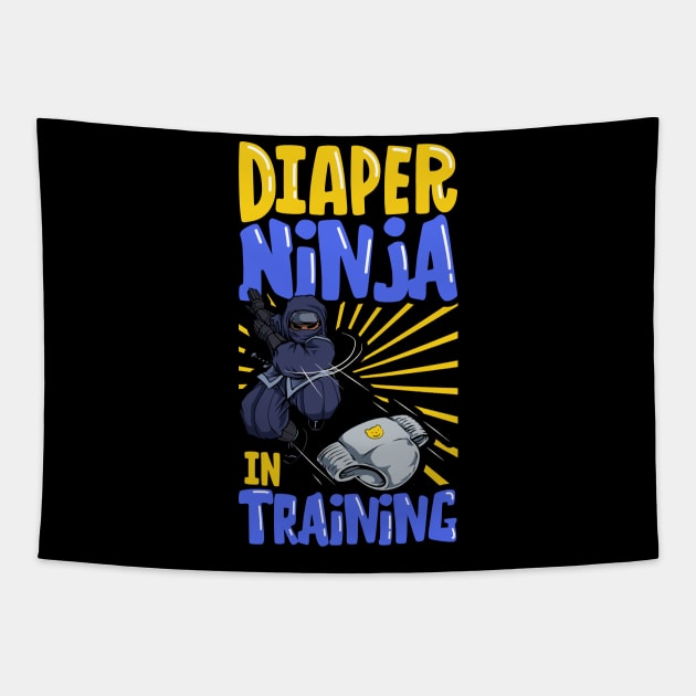 Diaper Ninja - diaper changer Tapestry by Modern Medieval Design